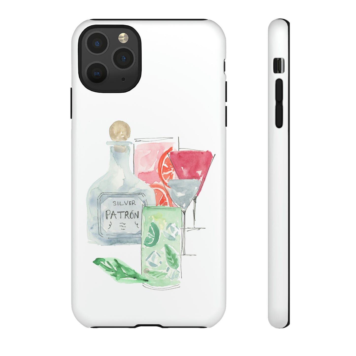 Watercolor Cocktail Time Phone Case: Tough Case