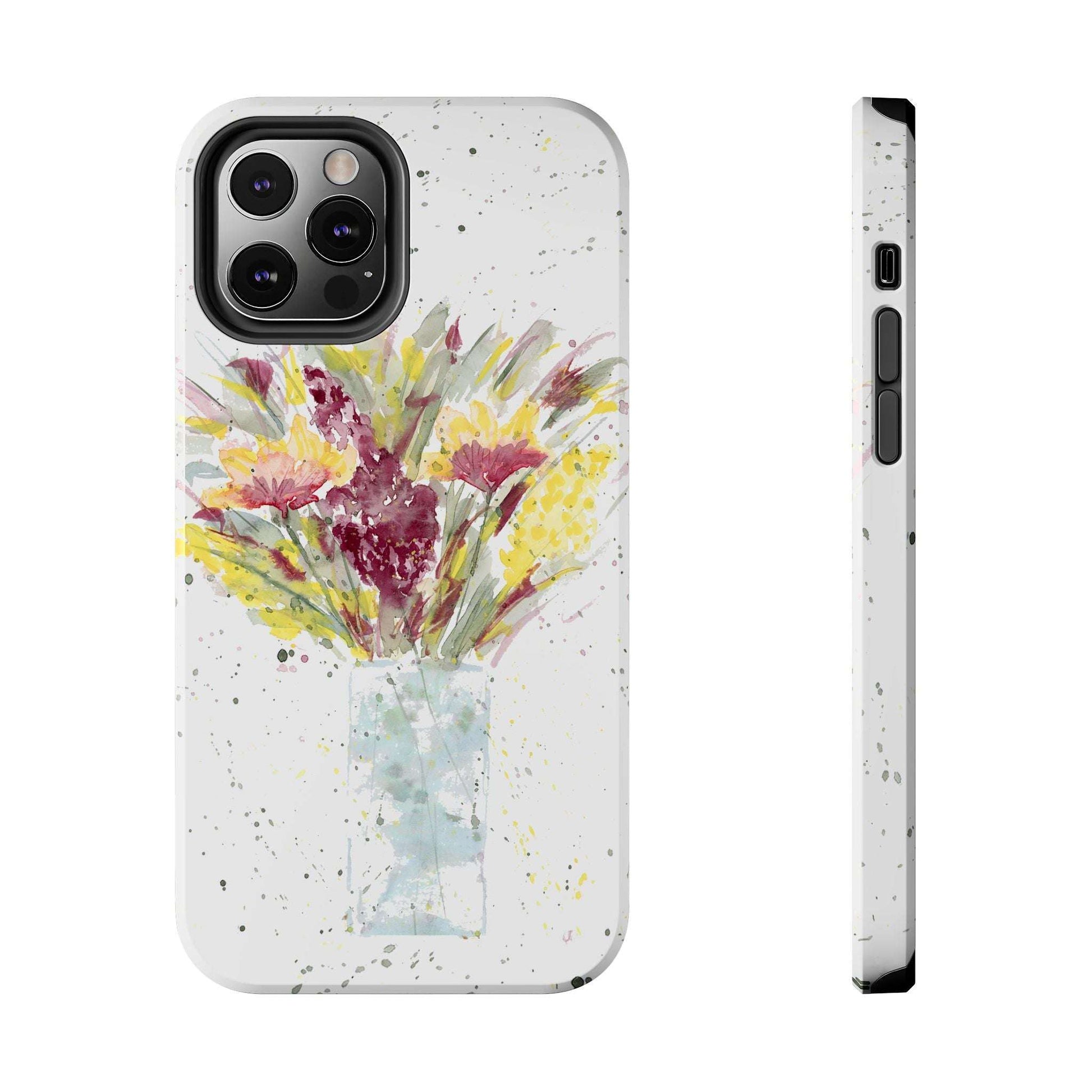 Watercolor Wildflowers Phone Case: Tough Case