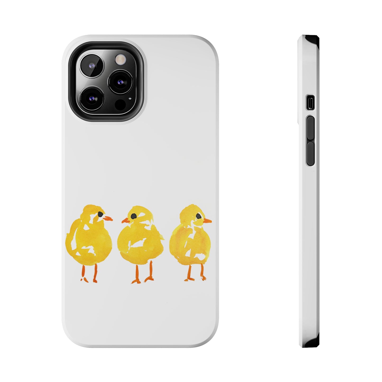 Watercolor 3 Yellow Baby Chicks Phone Case: Tough Case