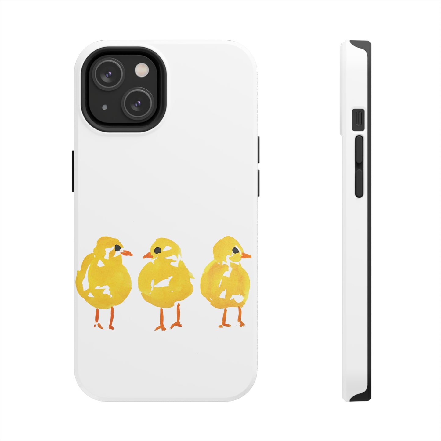 Watercolor 3 Yellow Baby Chicks Phone Case: Tough Case