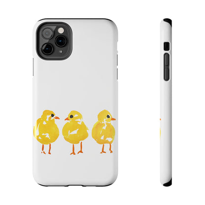 Watercolor 3 Yellow Baby Chicks Phone Case: Tough Case