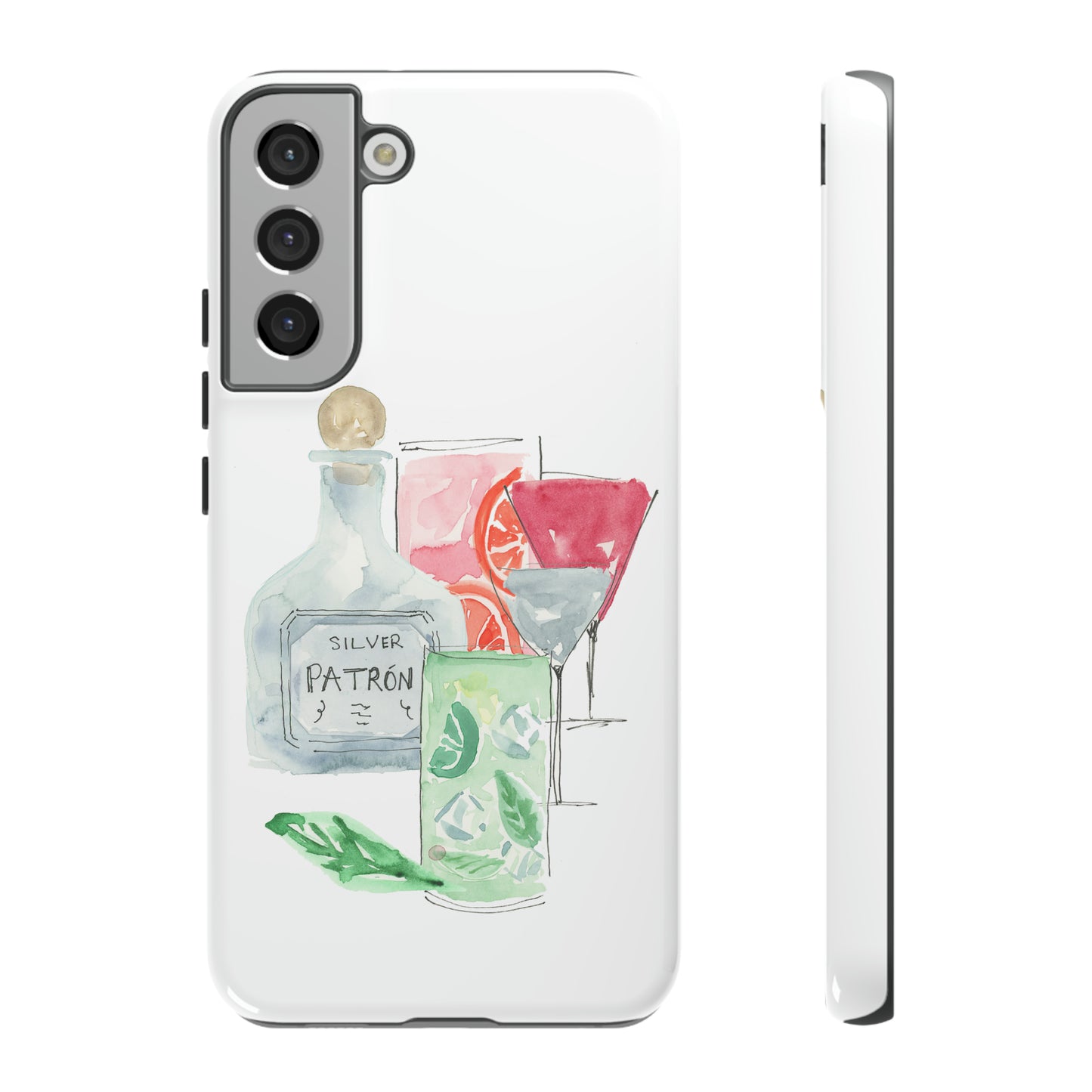 Watercolor Cocktail Time Phone Case: Tough Case