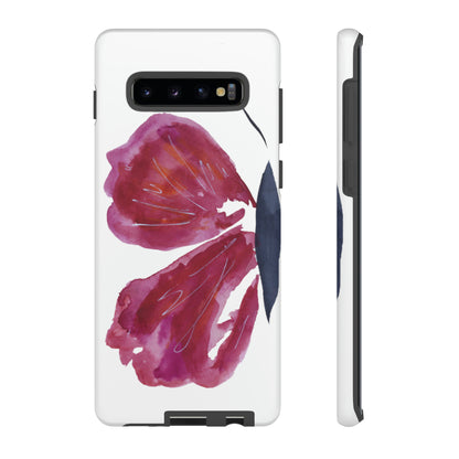 Beautiful Burgundy Butterfly Abstract Hand Painted Cute Phone Case - Tough Case