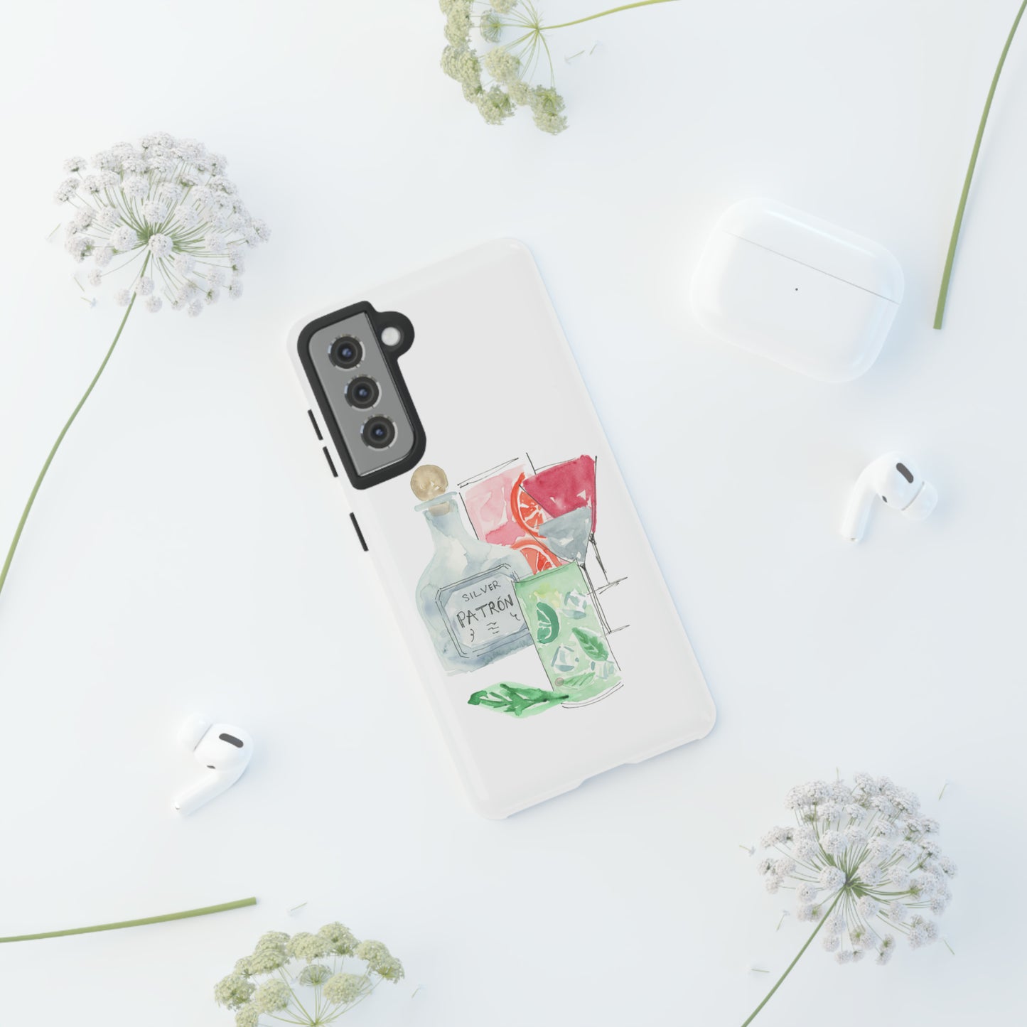 Watercolor Cocktail Time Phone Case: Tough Case