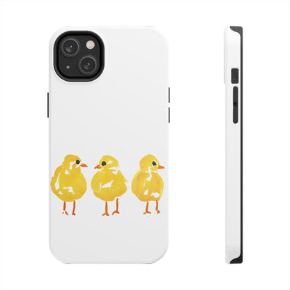 Watercolor 3 Yellow Baby Chicks Phone Case: Tough Case