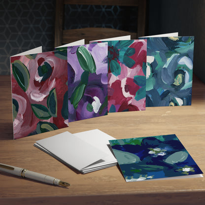 Floral Hand Painted Vertical Multi-Design Greeting Cards (5-Pack)