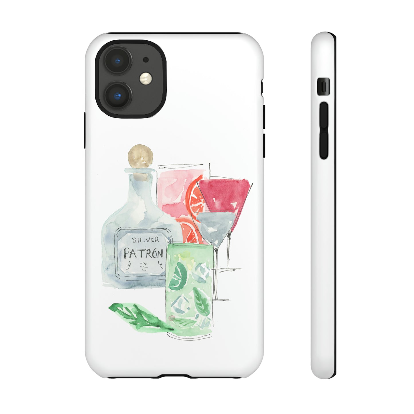 Watercolor Cocktail Time Phone Case: Tough Case