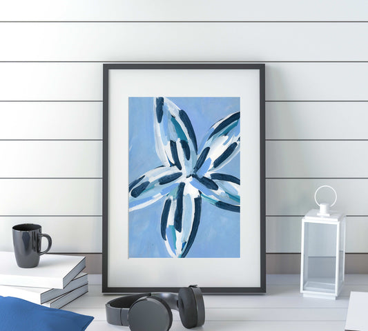 Blue Starfish Acrylic Digital Print