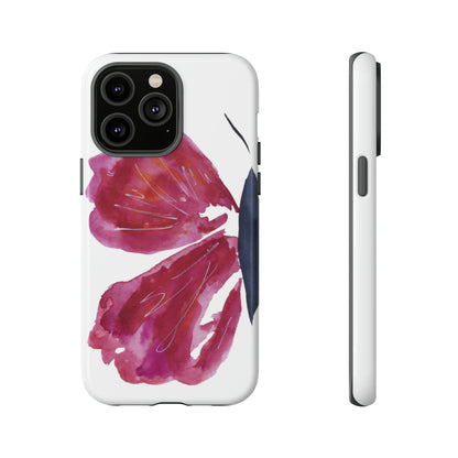 Beautiful Burgundy Butterfly Abstract Hand Painted Cute Phone Case - Tough Case