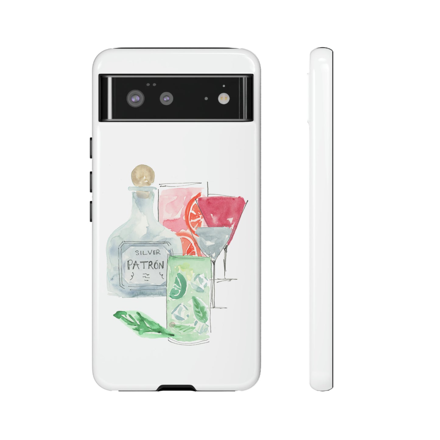 Watercolor Cocktail Time Phone Case: Tough Case