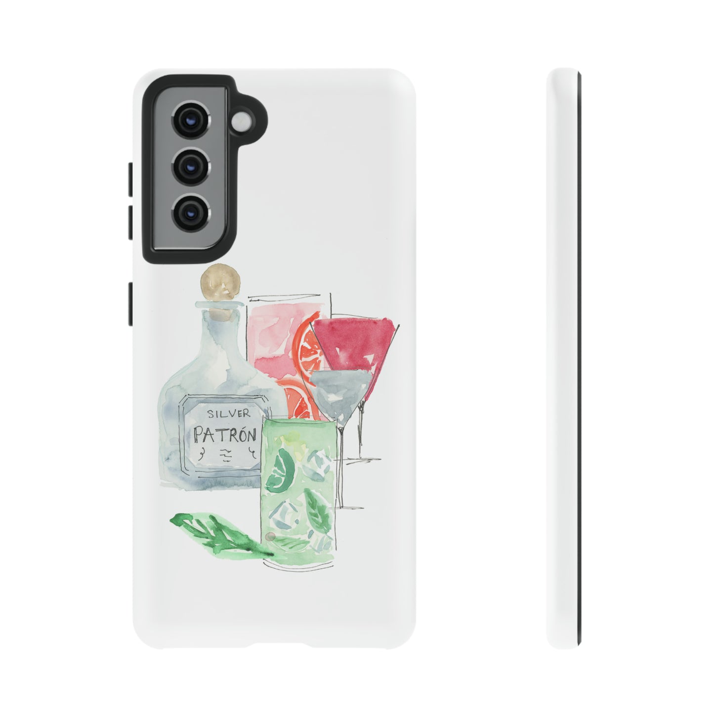 Watercolor Cocktail Time Phone Case: Tough Case