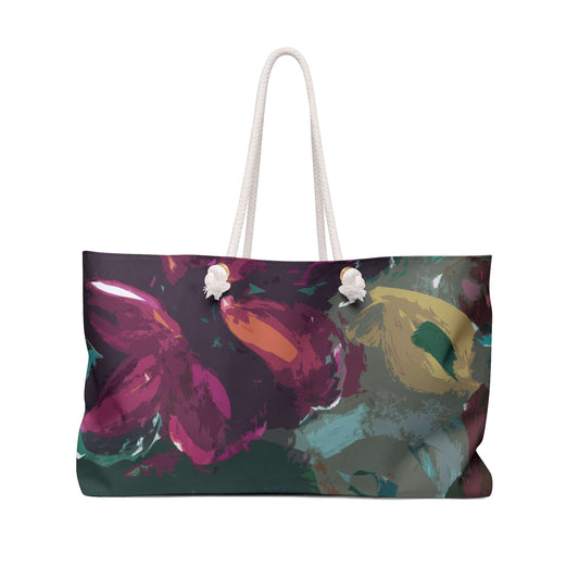 Beautiful Abstract Wine, Teal, Green Weekender Bag