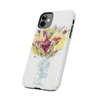 Watercolor Wildflowers Phone Case: Tough Case