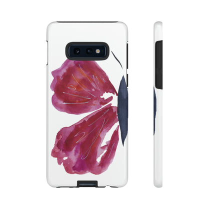 Beautiful Burgundy Butterfly Abstract Hand Painted Cute Phone Case - Tough Case