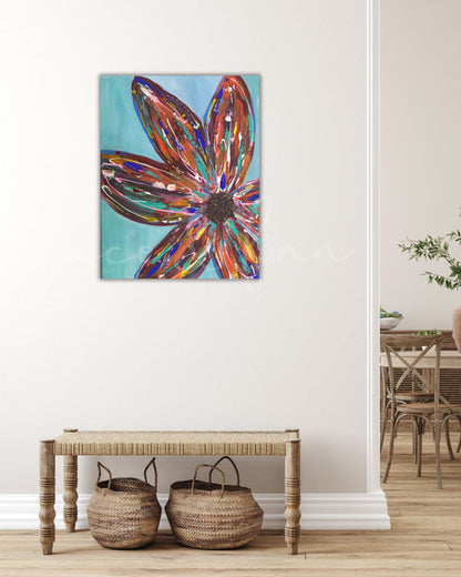 Wild Colorful Floral Painting | 16x20 Canvas