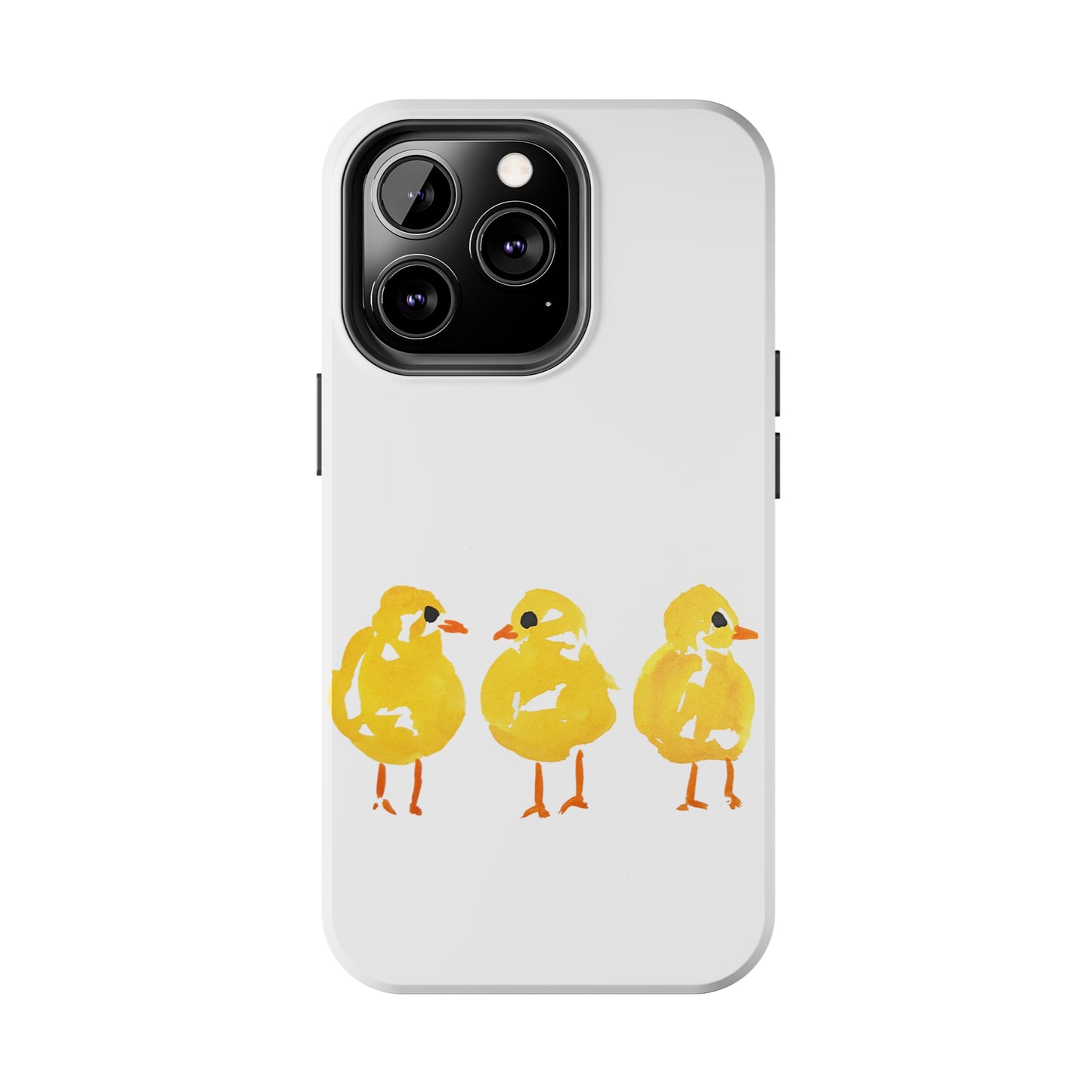 Watercolor 3 Yellow Baby Chicks Phone Case: Tough Case