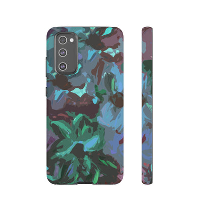 Hand Painted Abstract Colorful Teal Purple Green: Impact-Resistant Phone Case