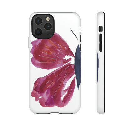 Beautiful Burgundy Butterfly Abstract Hand Painted Cute Phone Case - Tough Case