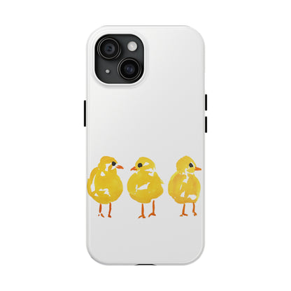 Watercolor 3 Yellow Baby Chicks Phone Case: Tough Case