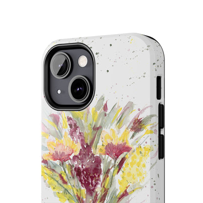 Watercolor Wildflowers Phone Case: Tough Case