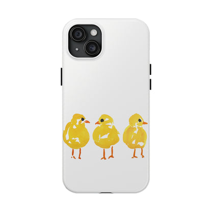 Watercolor 3 Yellow Baby Chicks Phone Case: Tough Case