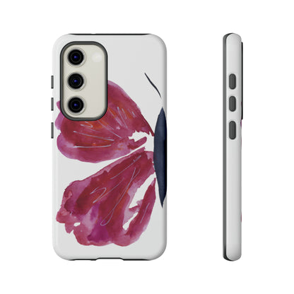 Beautiful Burgundy Butterfly Abstract Hand Painted Cute Phone Case - Tough Case