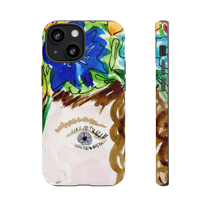 Vera | Hand Painted Girl with Flowers Headdress Colorful Case: Impact-Resistant Phone Cases