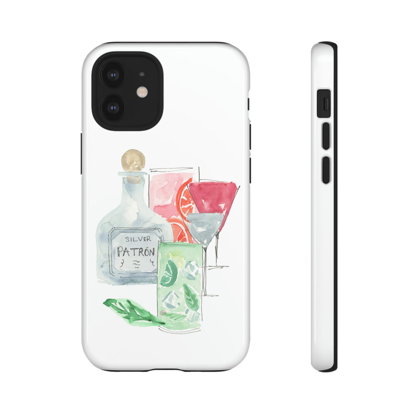 Watercolor Cocktail Time Phone Case: Tough Case