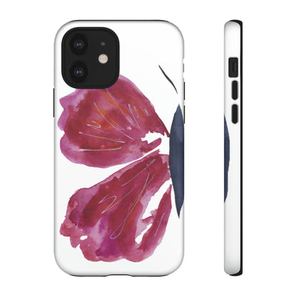 Beautiful Burgundy Butterfly Abstract Hand Painted Cute Phone Case - Tough Case