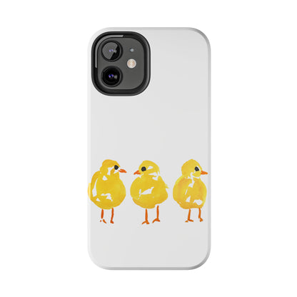 Watercolor 3 Yellow Baby Chicks Phone Case: Tough Case