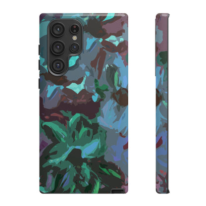 Hand Painted Abstract Colorful Teal Purple Green: Impact-Resistant Phone Case