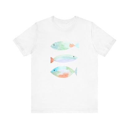 Watercolor Fish Short Sleeve T Shirt