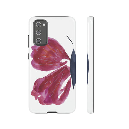 Beautiful Burgundy Butterfly Abstract Hand Painted Cute Phone Case - Tough Case