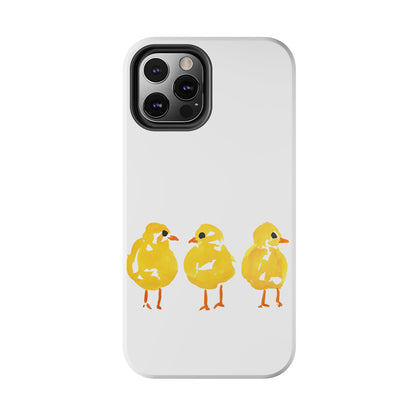 Watercolor 3 Yellow Baby Chicks Phone Case: Tough Case