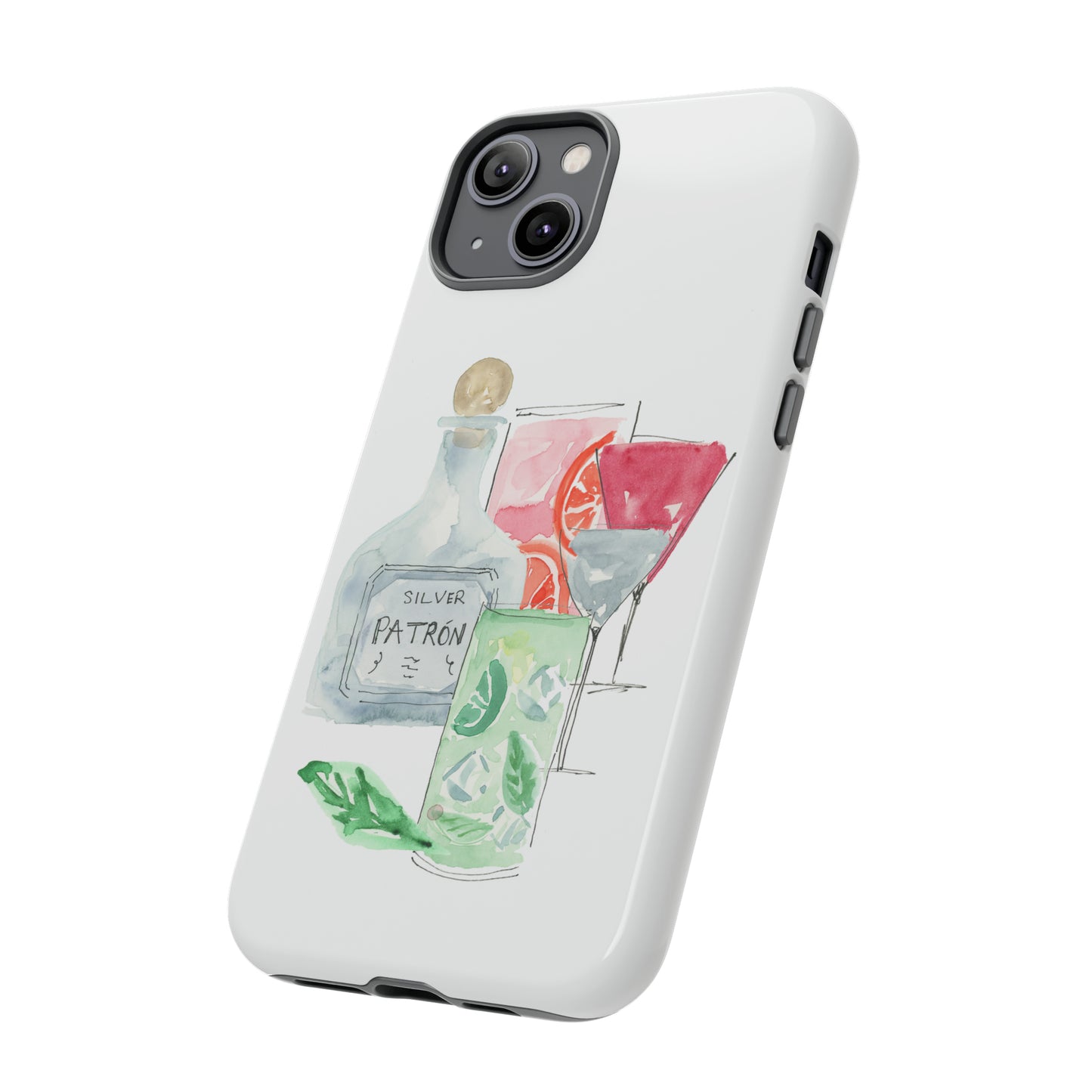 Watercolor Cocktail Time Phone Case: Tough Case