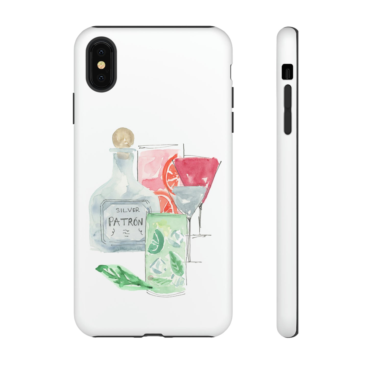 Watercolor Cocktail Time Phone Case: Tough Case