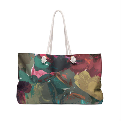 Beautiful Abstract Wine, Teal, Green Weekender Bag