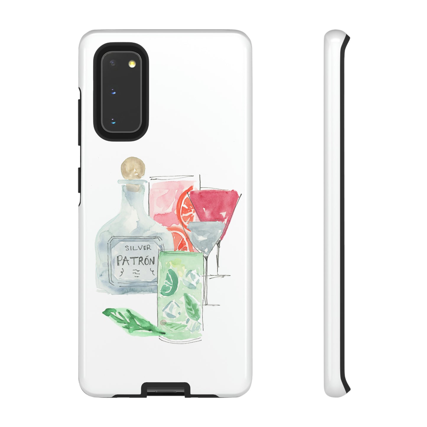 Watercolor Cocktail Time Phone Case: Tough Case