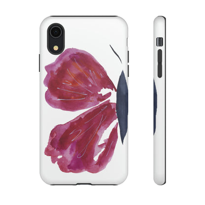 Beautiful Burgundy Butterfly Abstract Hand Painted Cute Phone Case - Tough Case