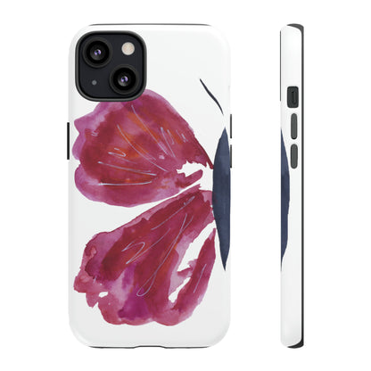 Beautiful Burgundy Butterfly Abstract Hand Painted Cute Phone Case - Tough Case