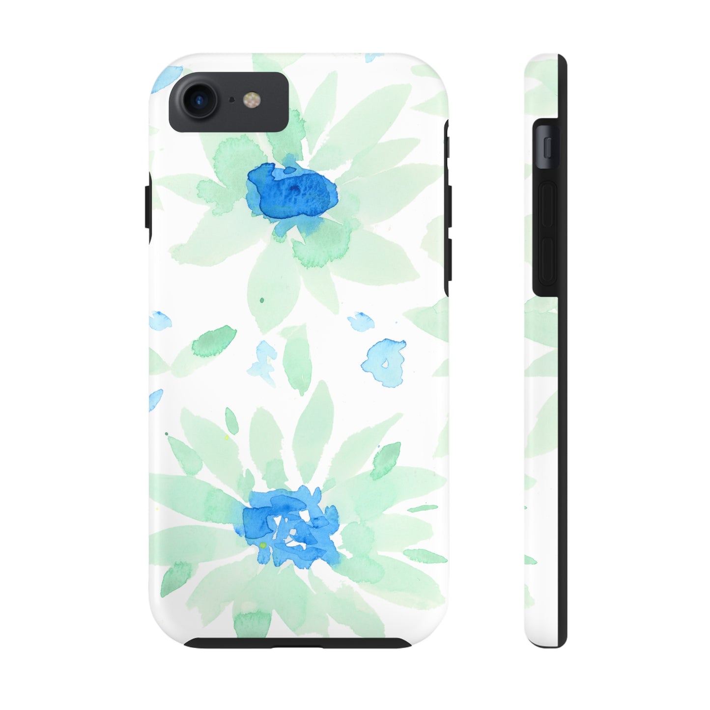 Watercolor Blue Green Sunflowers Phone Case: Tough Case