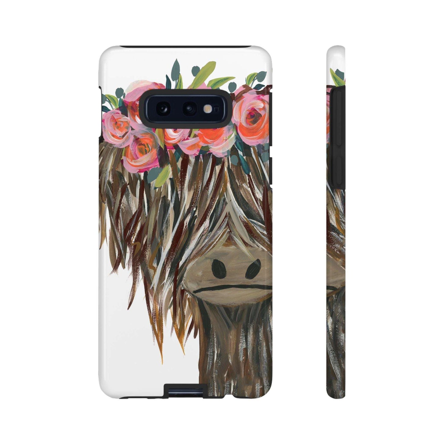 Highland Cow Hand Painted Cute Phone Case - Tough Cases