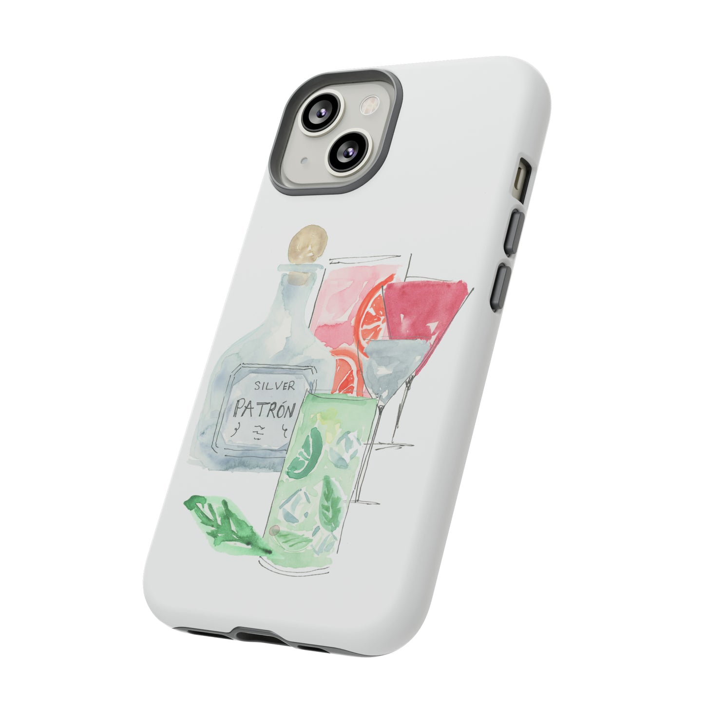 Watercolor Cocktail Time Phone Case: Tough Case