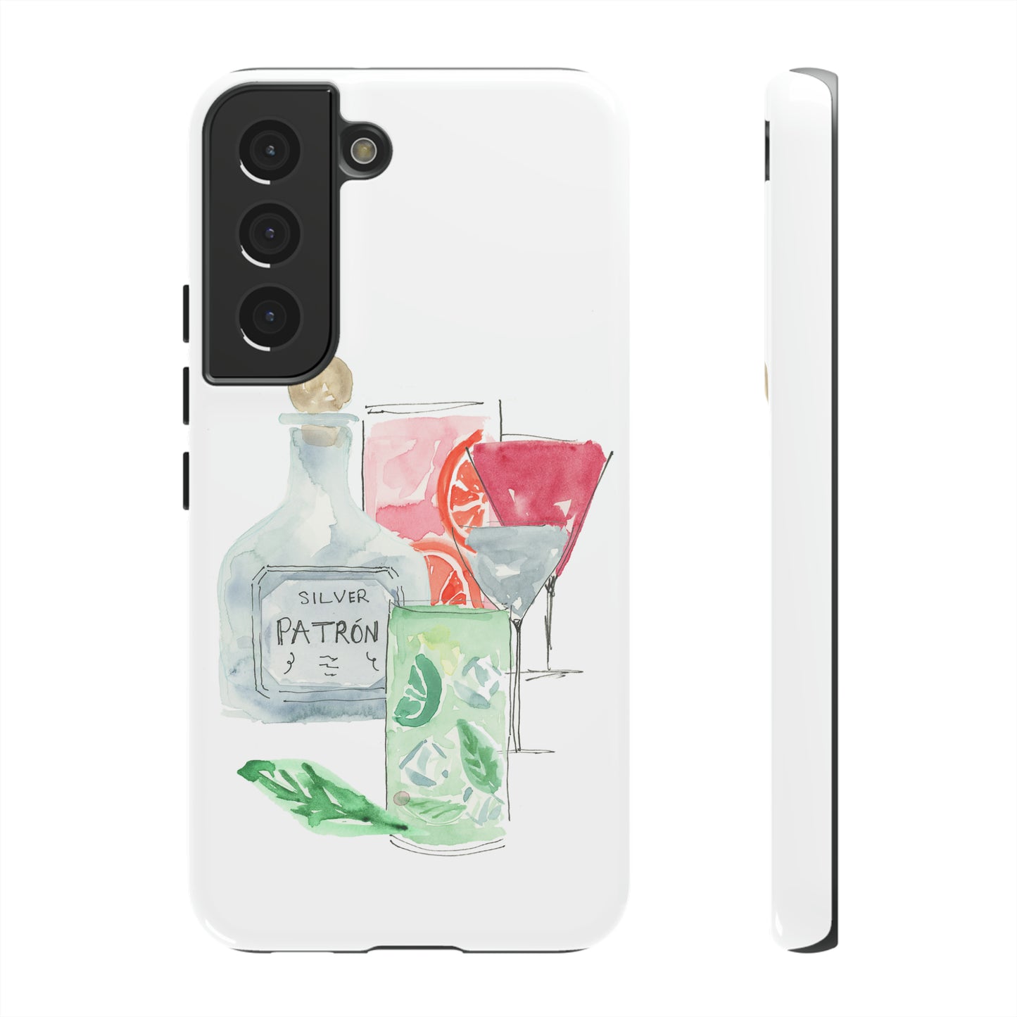 Watercolor Cocktail Time Phone Case: Tough Case