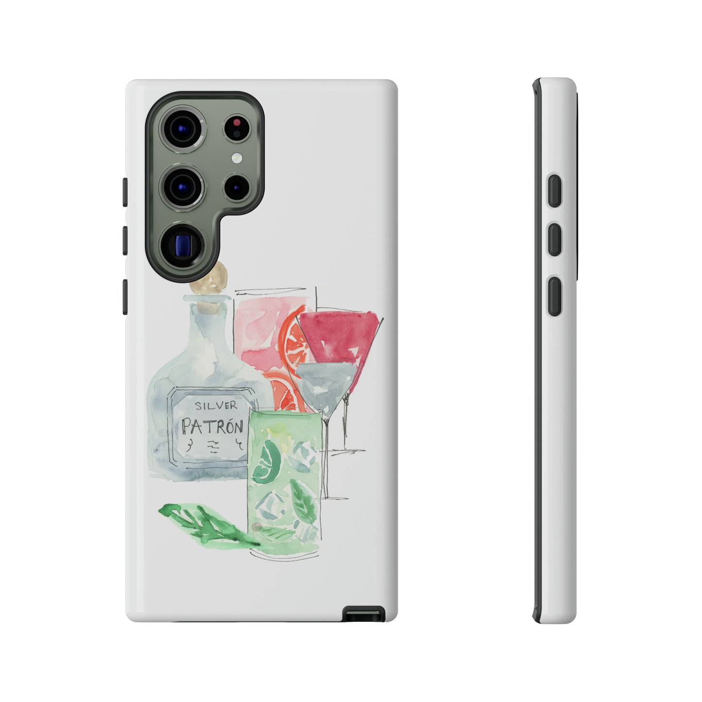 Watercolor Cocktail Time Phone Case: Tough Case