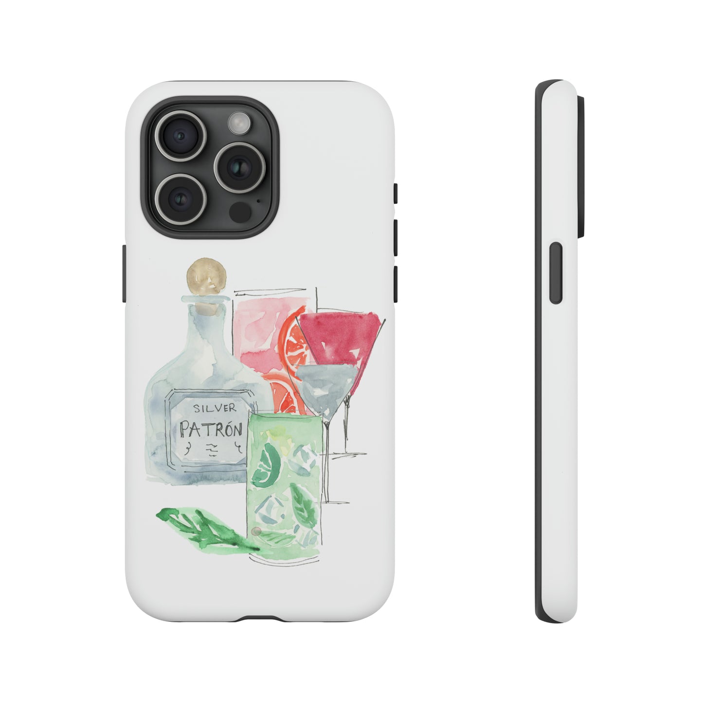 Watercolor Cocktail Time Phone Case: Tough Case