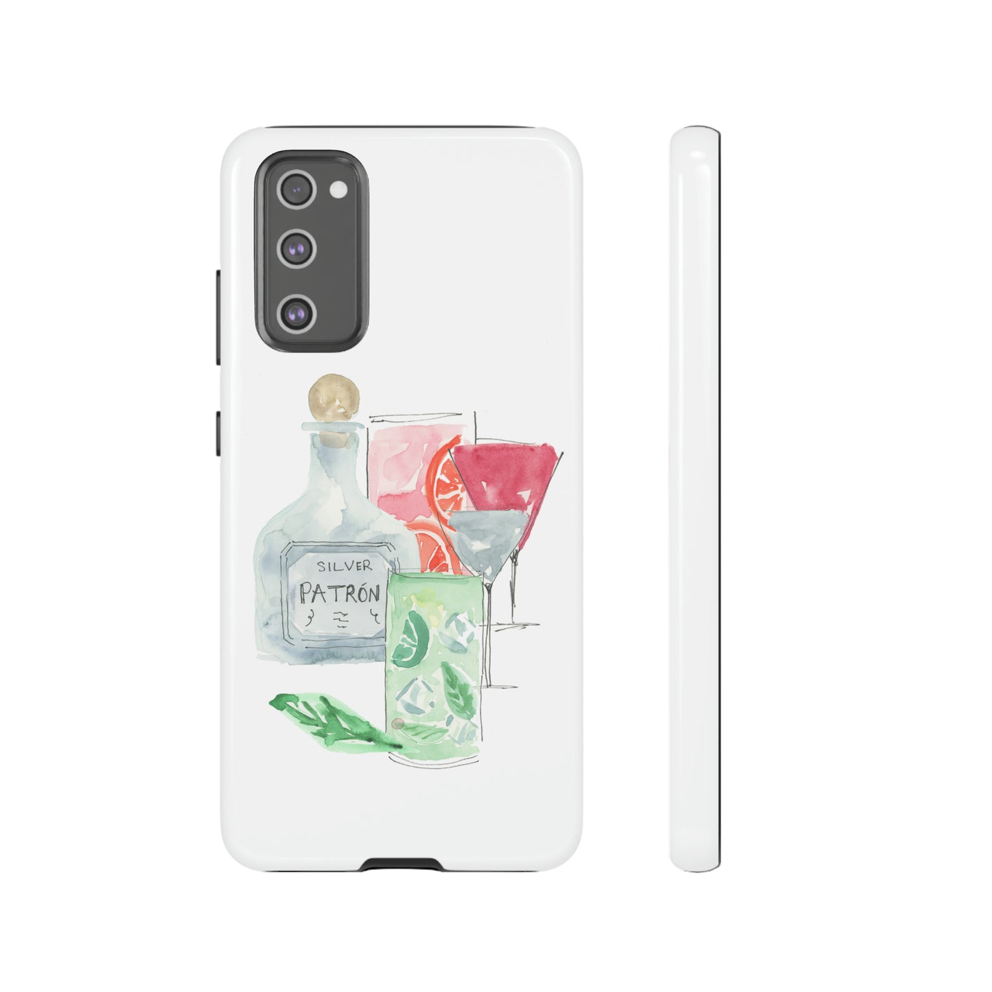 Watercolor Cocktail Time Phone Case: Tough Case