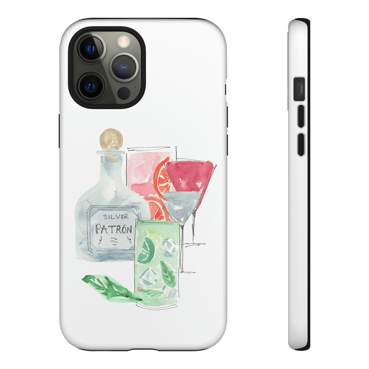 Watercolor Cocktail Time Phone Case: Tough Case