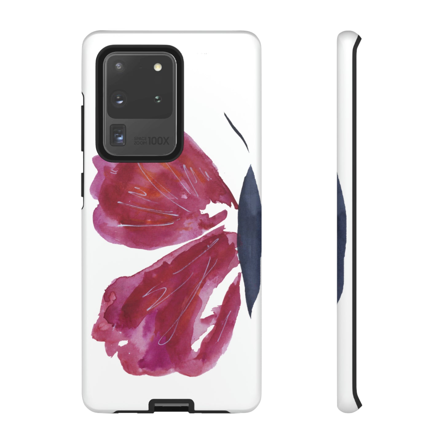 Beautiful Burgundy Butterfly Abstract Hand Painted Cute Phone Case - Tough Case