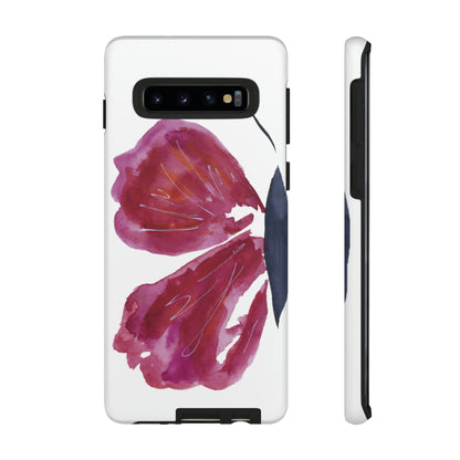 Beautiful Burgundy Butterfly Abstract Hand Painted Cute Phone Case - Tough Case